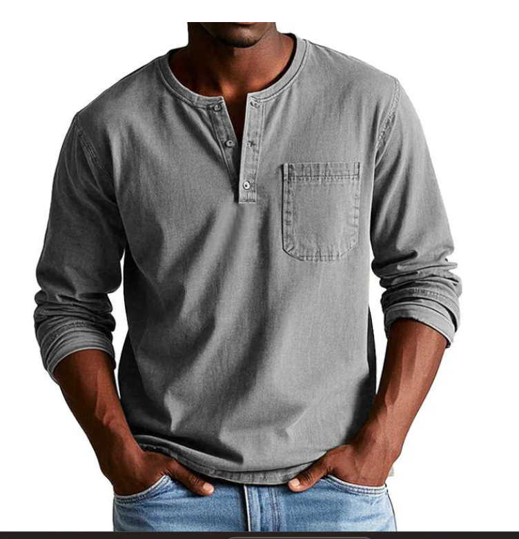 Men's vintage cotton and linen raglan t-shirt