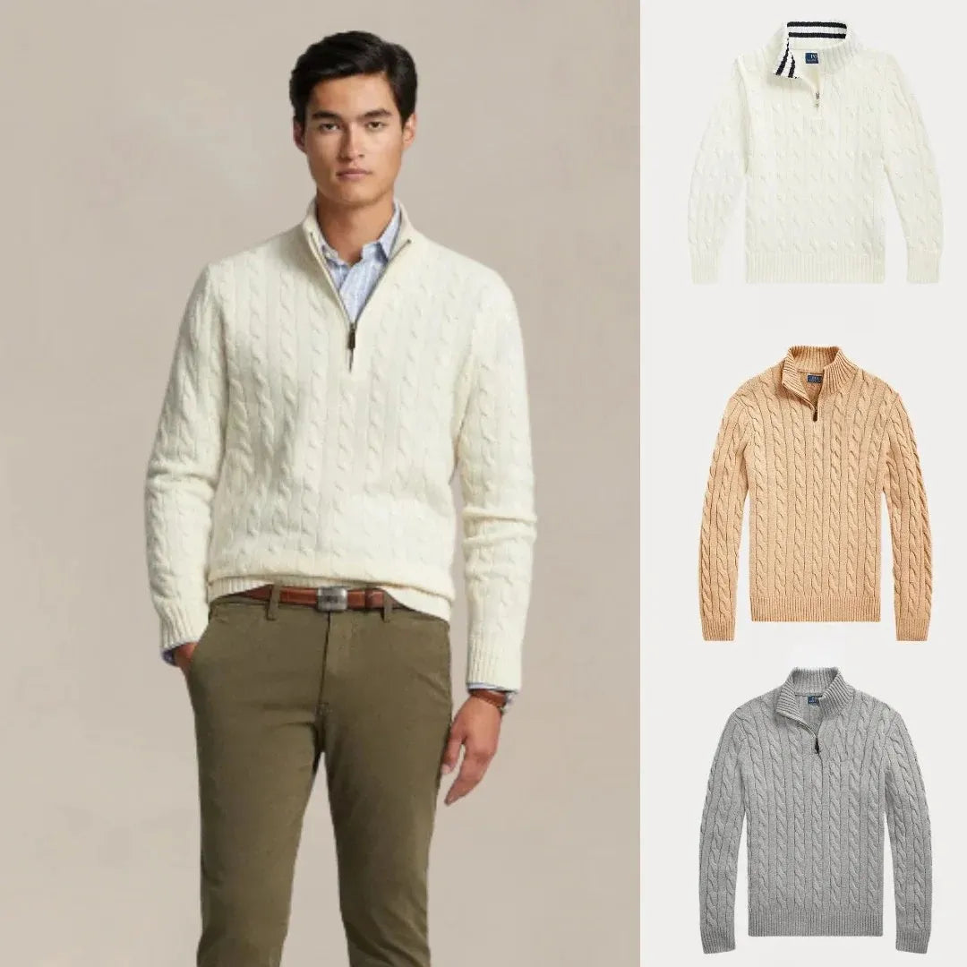 BUY 1 GET 3 – CABLE KNIT COTTON ZIP WINTER SET