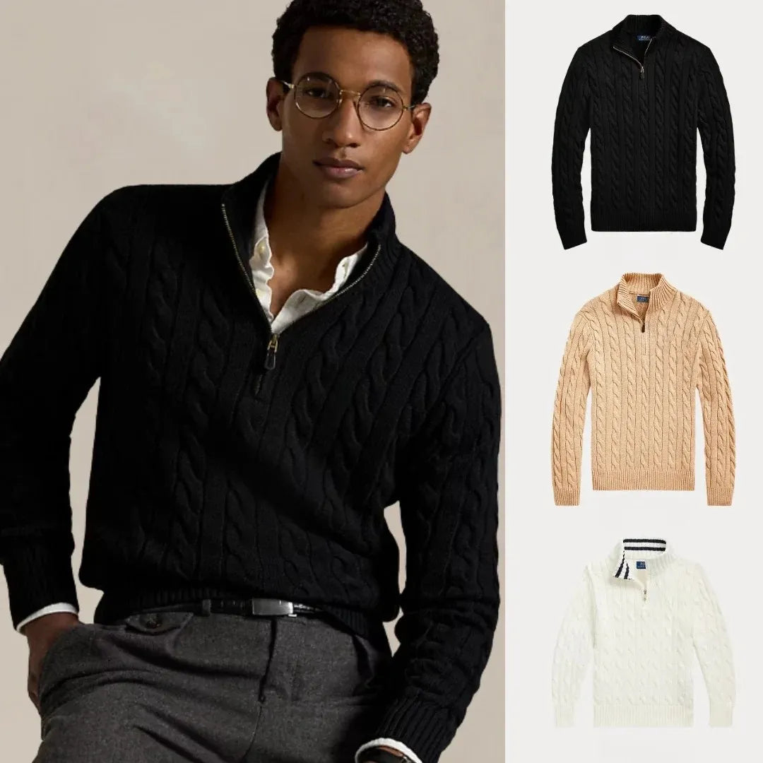 BUY 1 GET 3 – CABLE KNIT COTTON ZIP WINTER SET