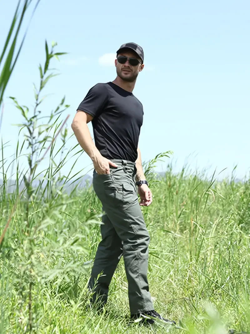 Men's waterproof tactical pants in advanced military fabric