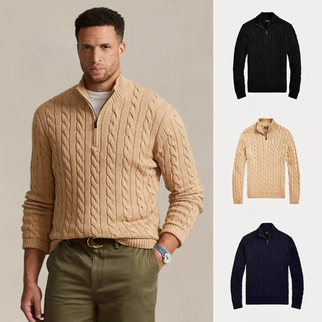 BUY 1 GET 3 – CABLE KNIT COTTON ZIP WINTER SET