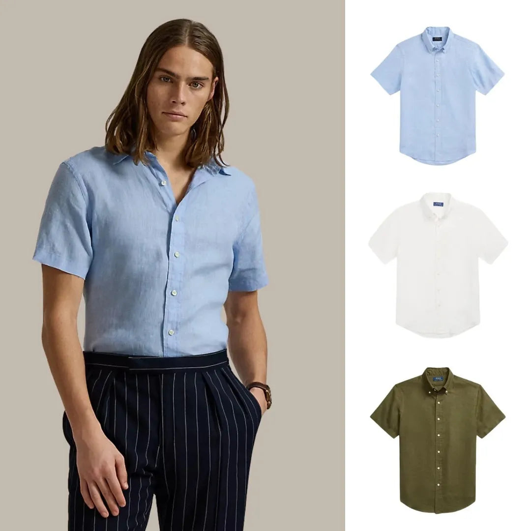 BUY 1 GET 3 — SHORT SLEEVE LINEN SHIRTS